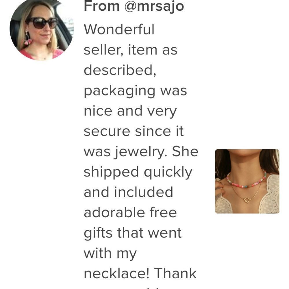 SEE MY SIMILAR NECKLACES Multi-color Faux Puka Shell Necklace Gold Tone Chain - Picture 8 of 12